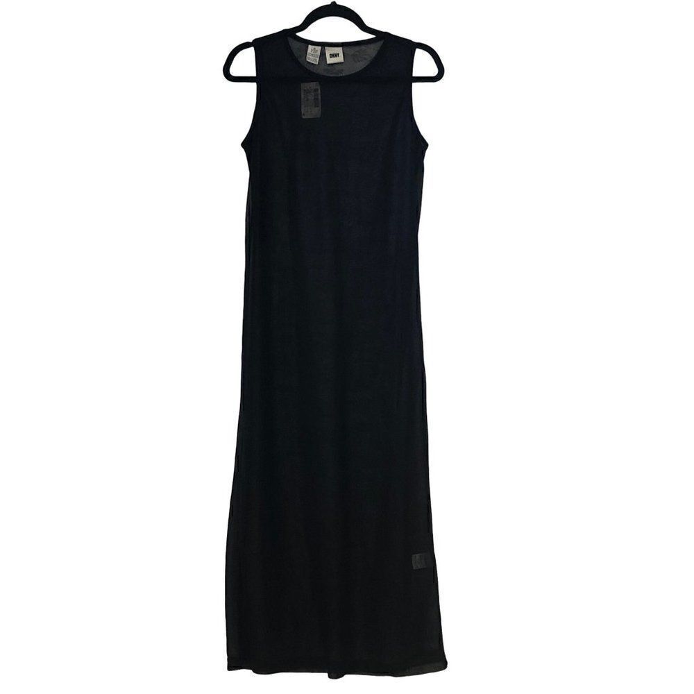 DKNY Womens Maxi Dress Black Sleeveless Formal Size M